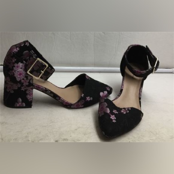 Call It Spring Women's Pointed Toe Block Heel Sandals Sz:7.5 Black/Pink - Picture 8 of 8